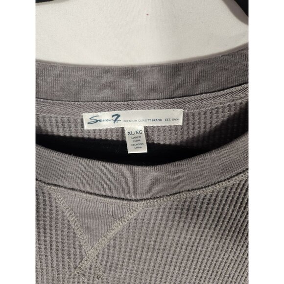 NWOT Mellissa Mcarthy Seven7 Womens Waffle Knit Hi Low Top Gray XL - Picture 2 of 3